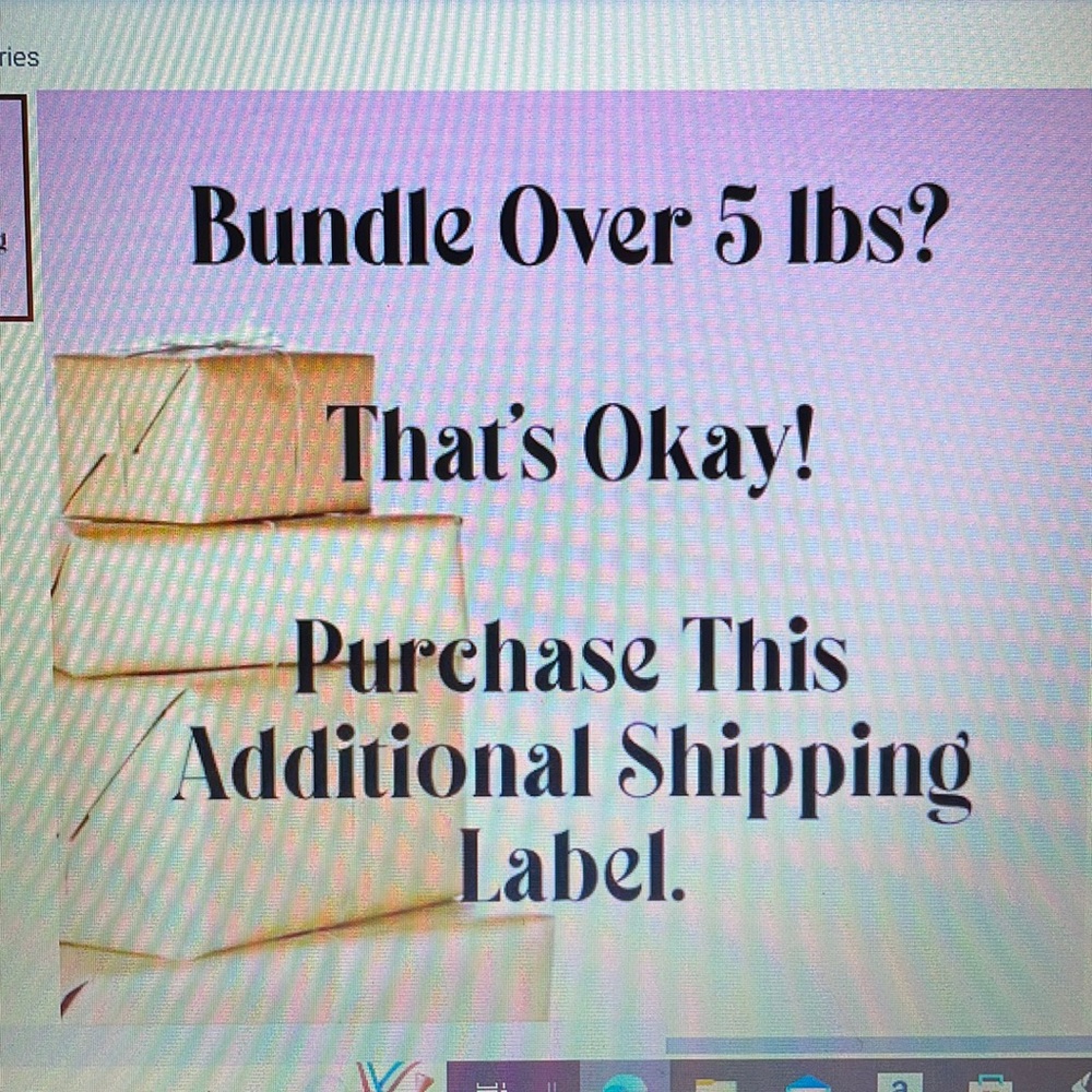 Welcome to my additional shipping label. I will charge you for overweight here.